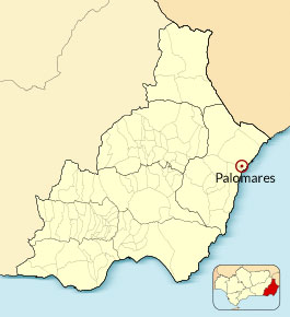 Ubicación de Palomares en Almería
